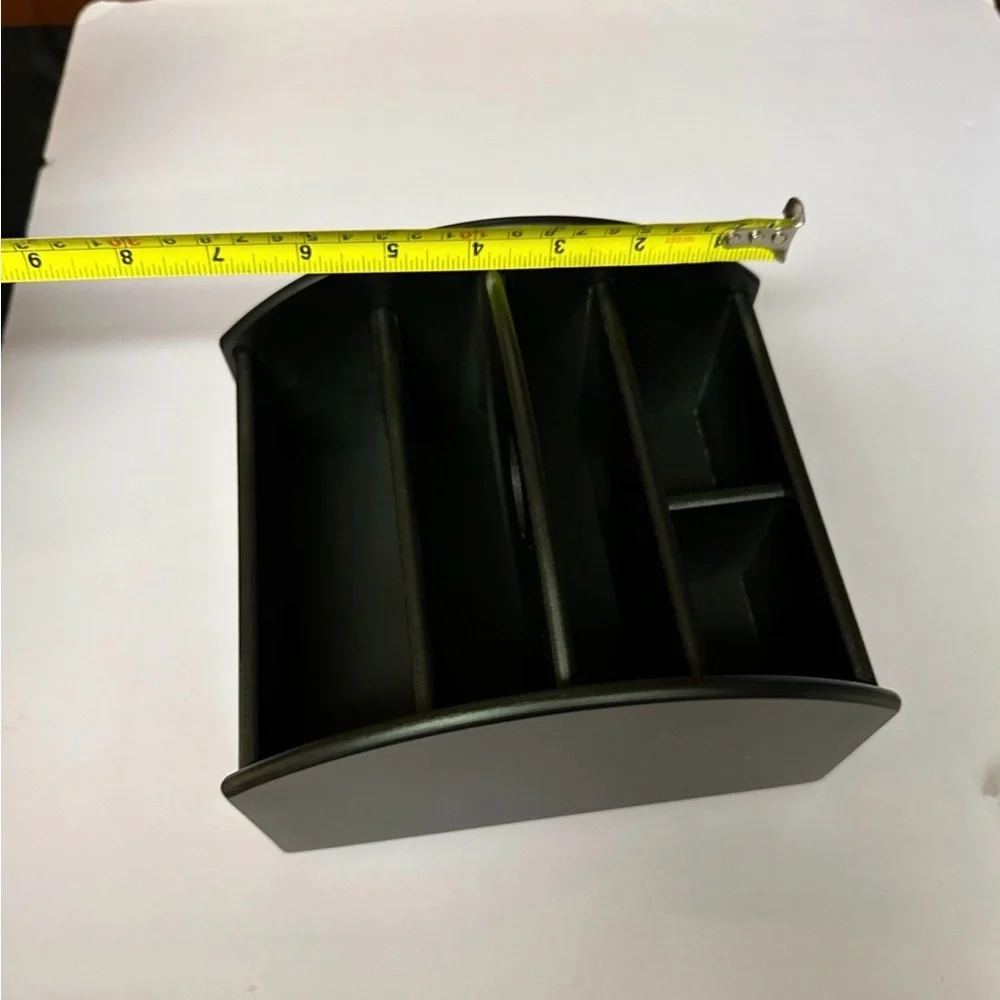 Black Remote Control organizer Caddy with Rotating Base